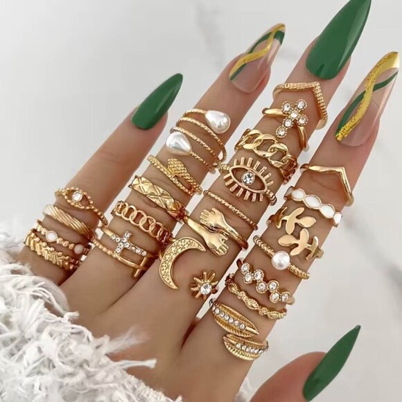 Shyblue Studio Jewelry - ✨ 23-Piece Gold Ring Set | Trendy Boho Coastal Jewelry ✨
